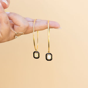 Luchadora/ Fighter Charm Hoops