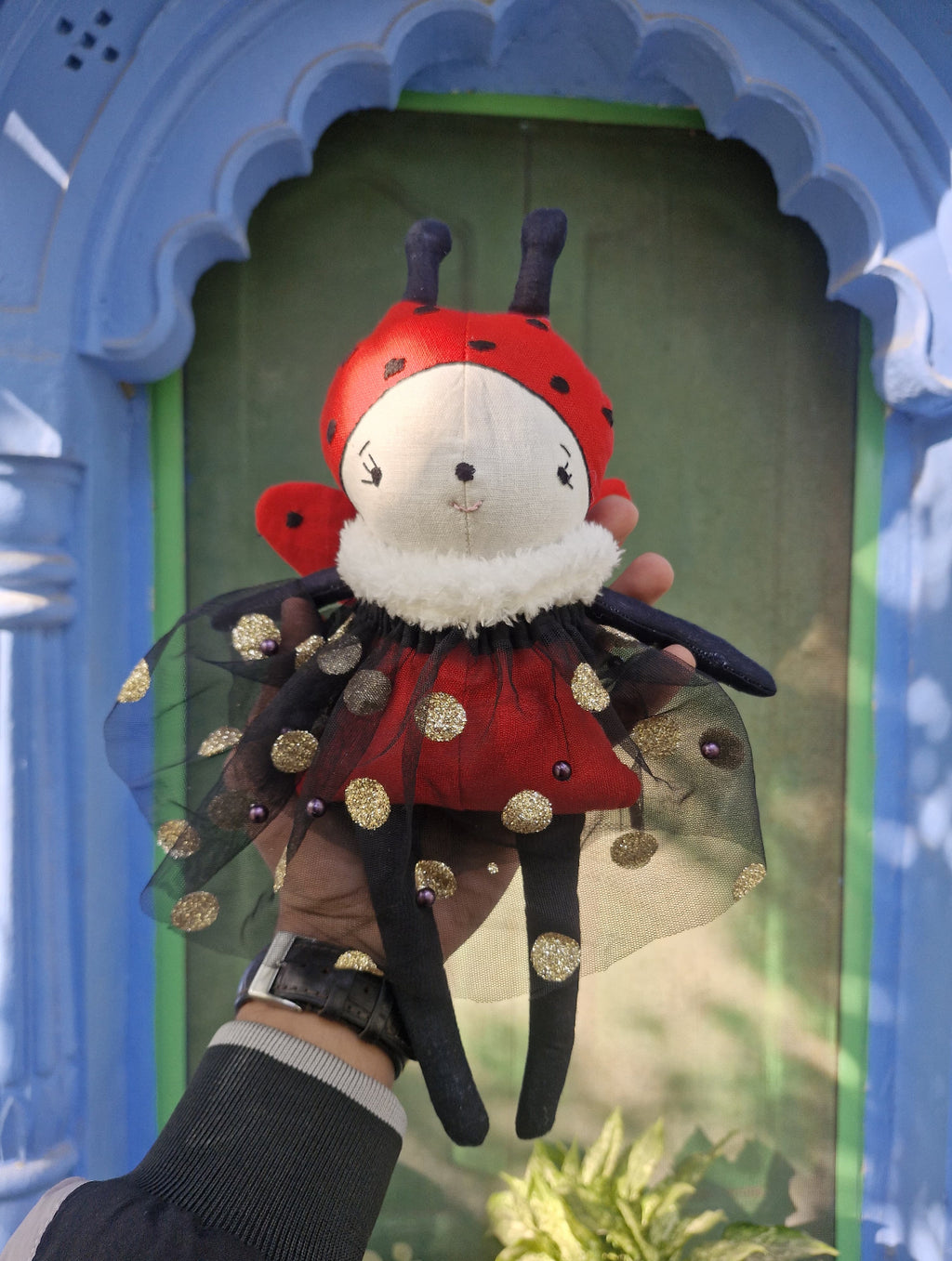 Ladybug garden fairy