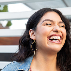 Rupi Crystal Hoop Earrings- GRL Collective