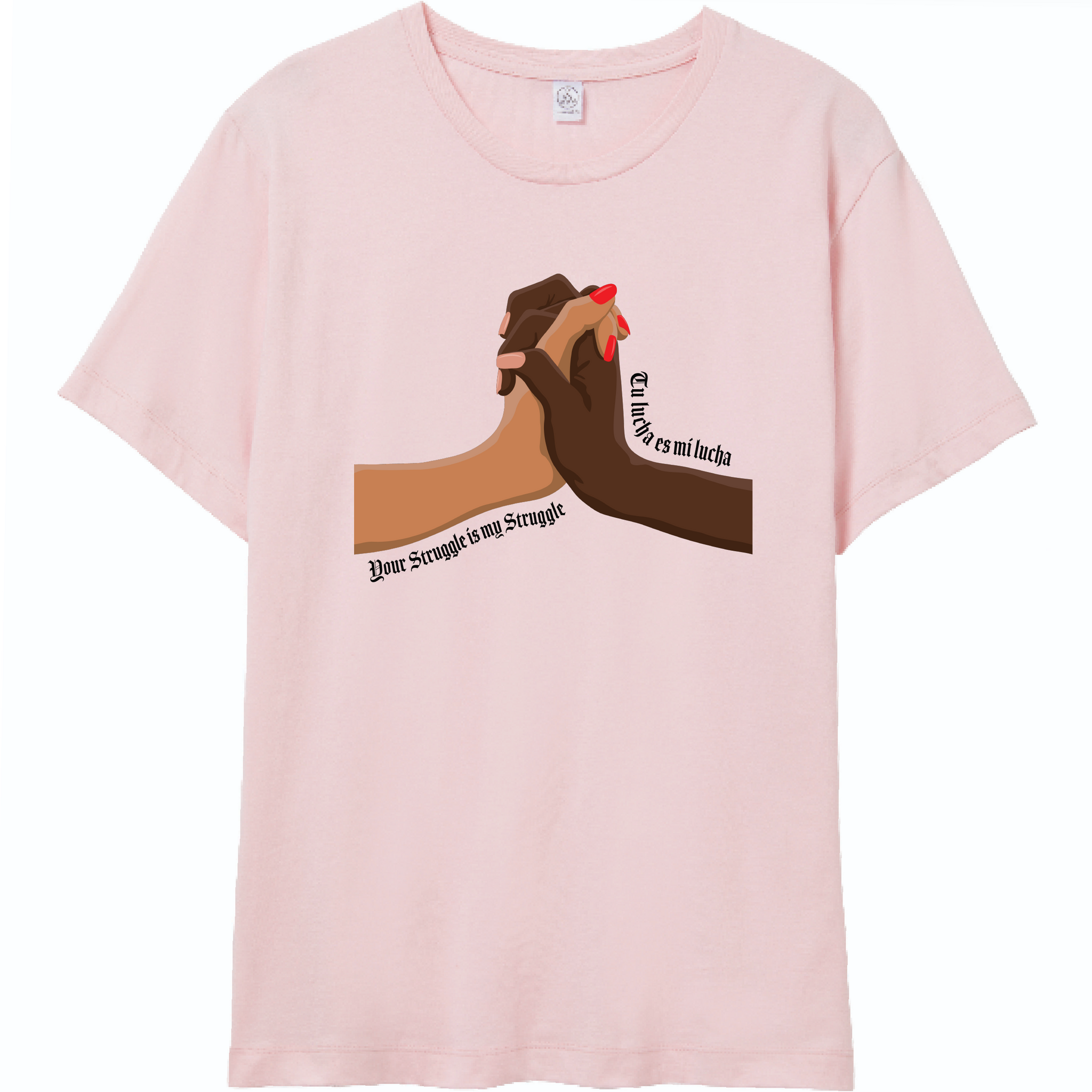 Tu Lucha Es Mi Lucha tee. Tu Lucha Es Mi Lucha T-shirt. Designed by GRL Collective. 