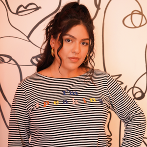I'm Speaking Striped Long Sleeve Tee