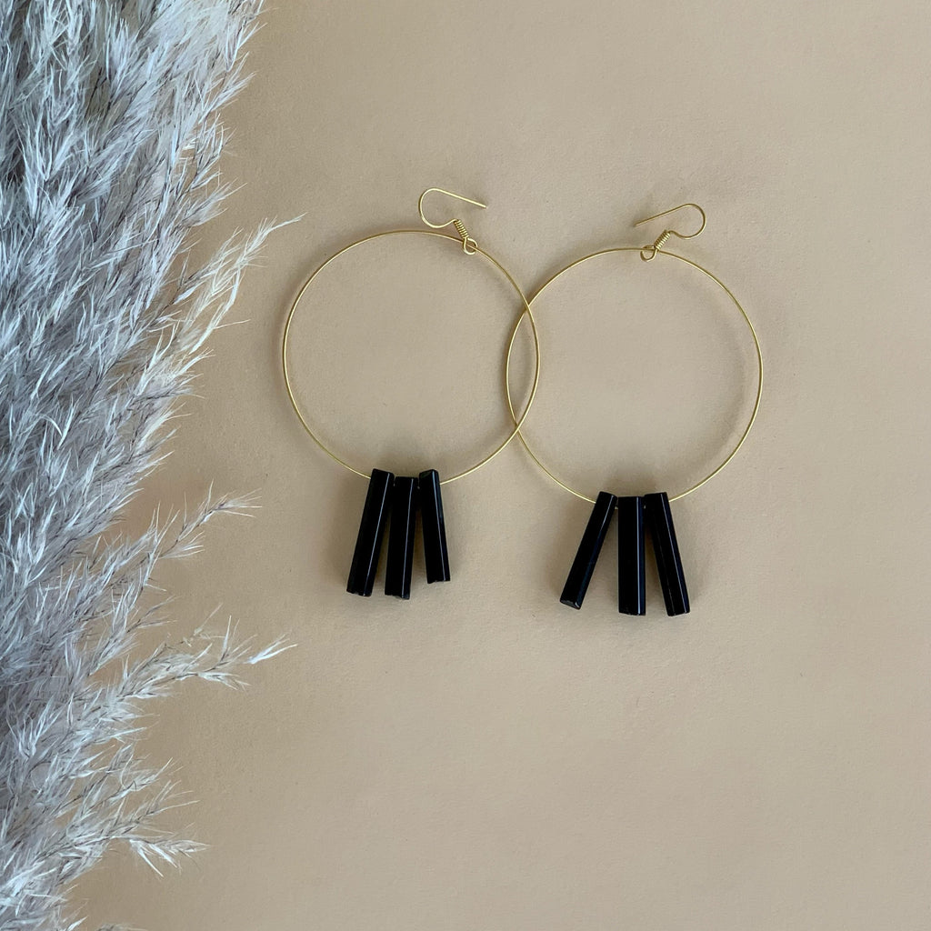Black Onyx Tabitha Hoops