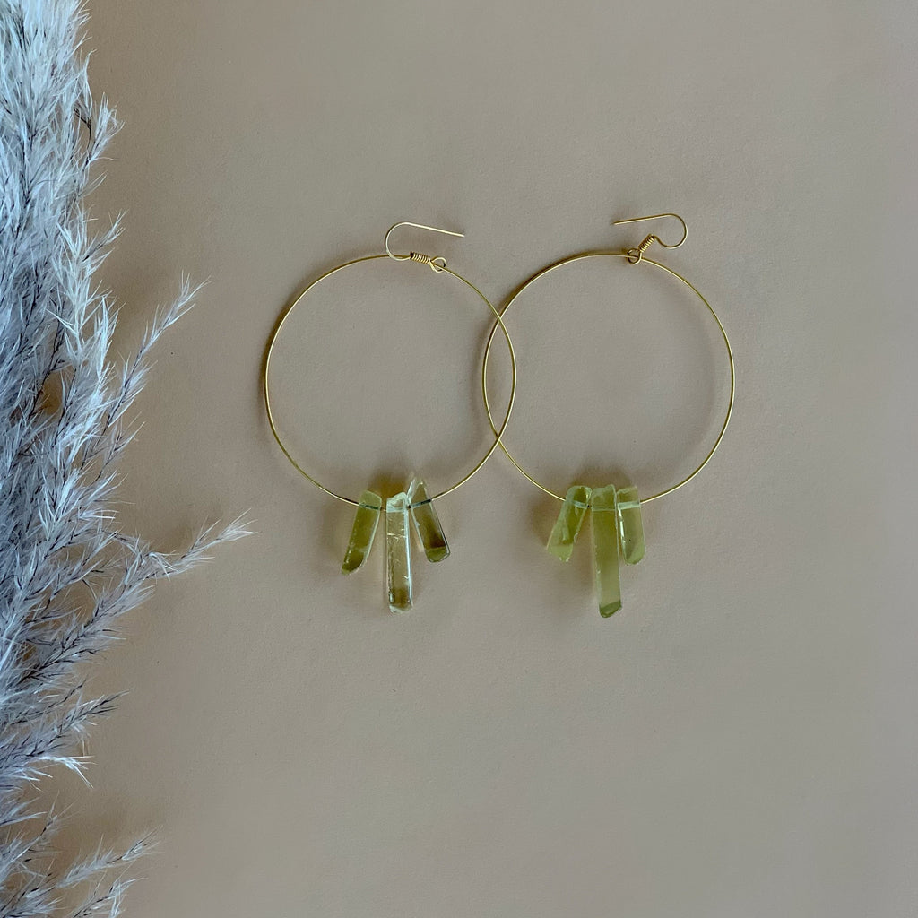 Lemon Quartz Tabitha Hoops