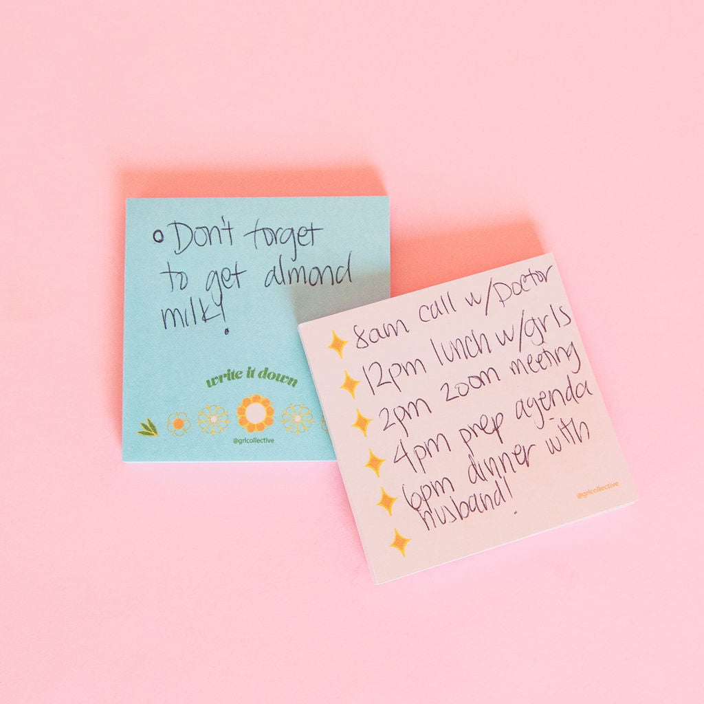 You Grow Grl Sticky Note duo, 3x3 sized post its, 50 sheets in each color