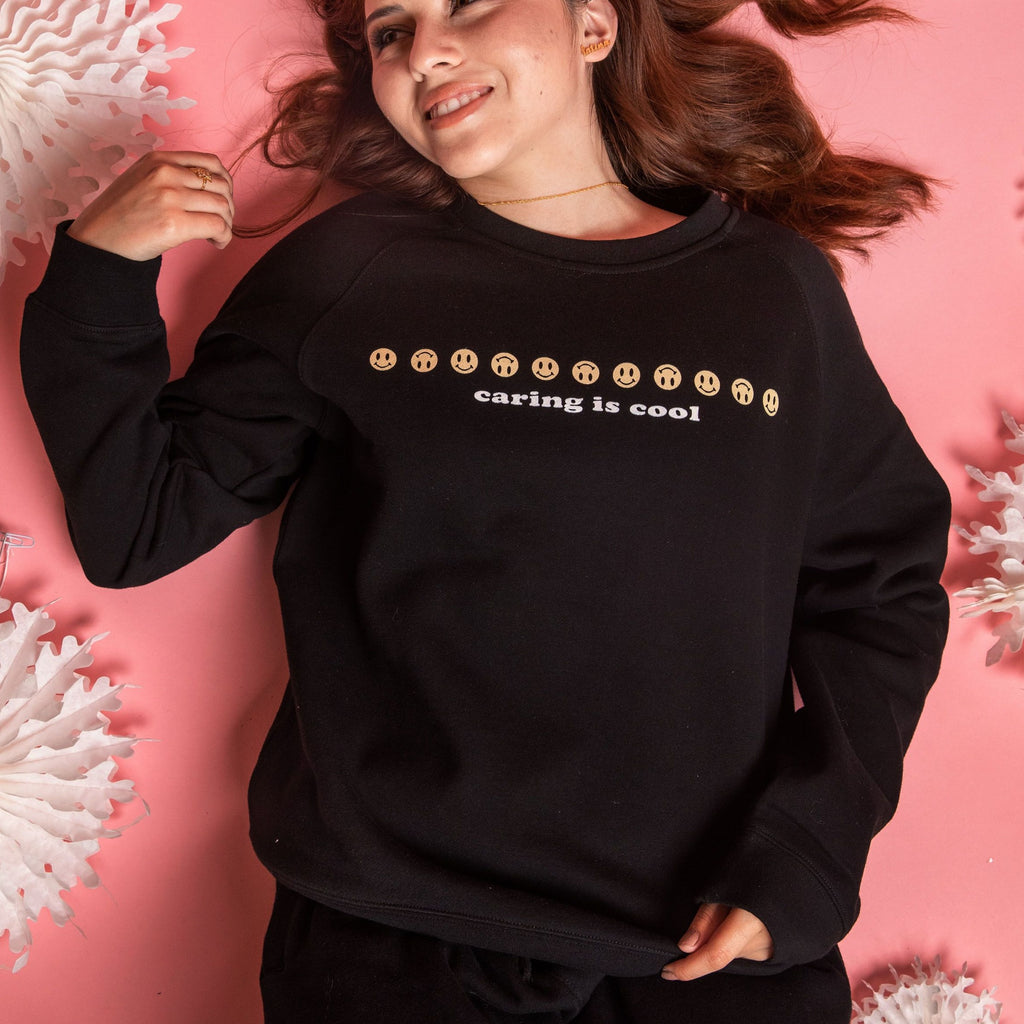 Caring is Cool Smiley Sweatshirt