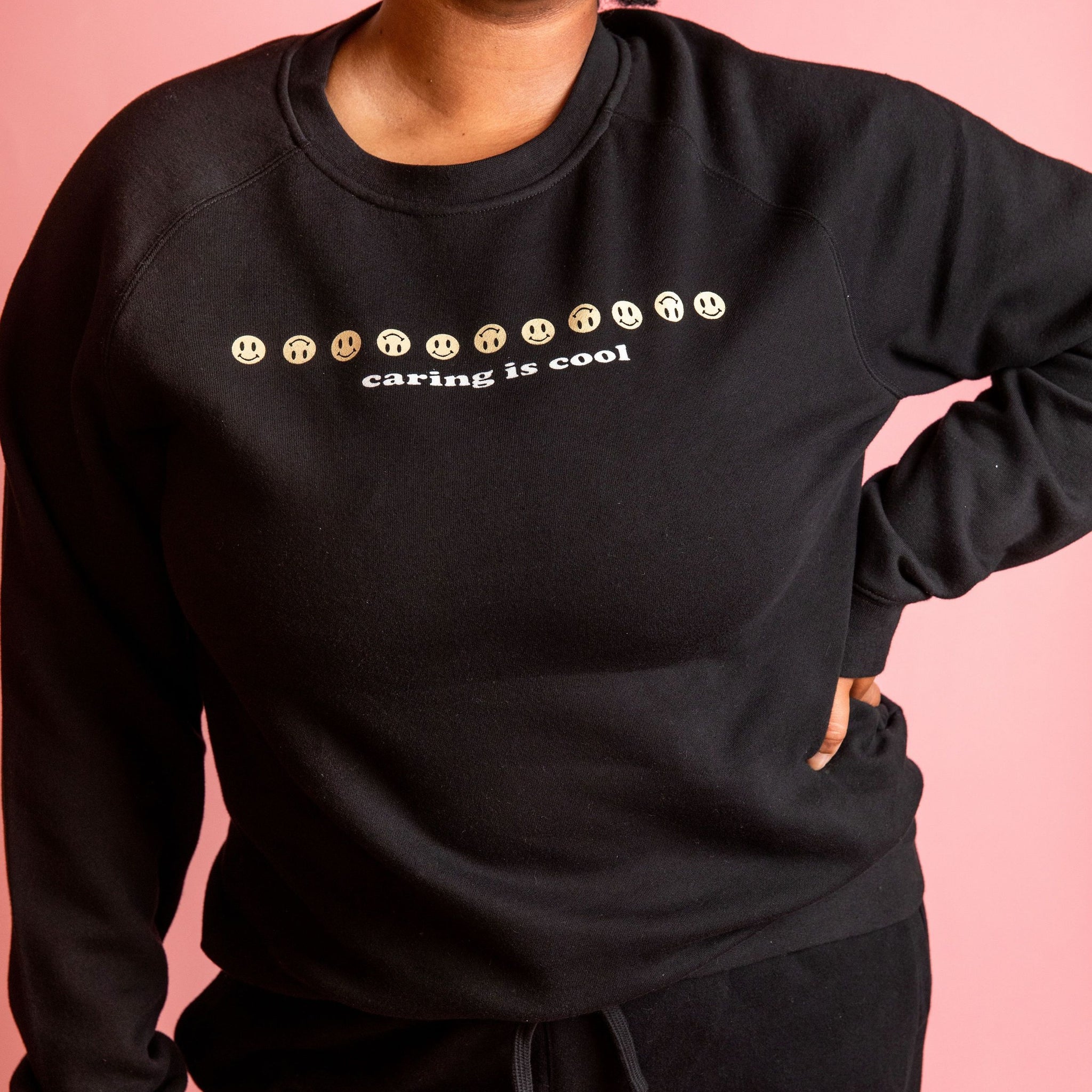 Caring is Cool Smiley Sweatshirt