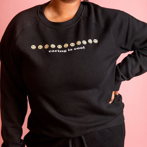 Caring is Cool Smiley Sweatshirt