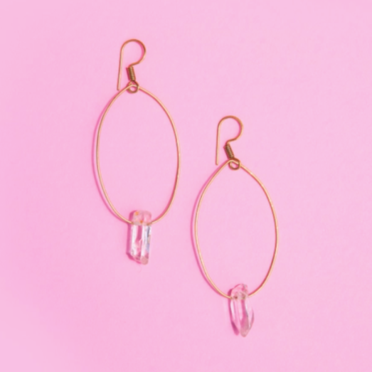 Rupi Crystal Hoop Earrings- GRL Collective