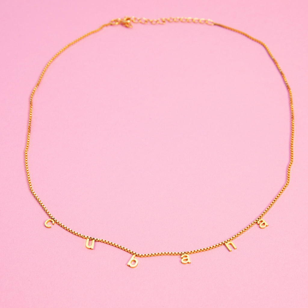 Cubana Gold Chain necklace. Made from nickel free metal, dipped in 22k gold. 17.5b inches with a 3 inch adjustment chain. 